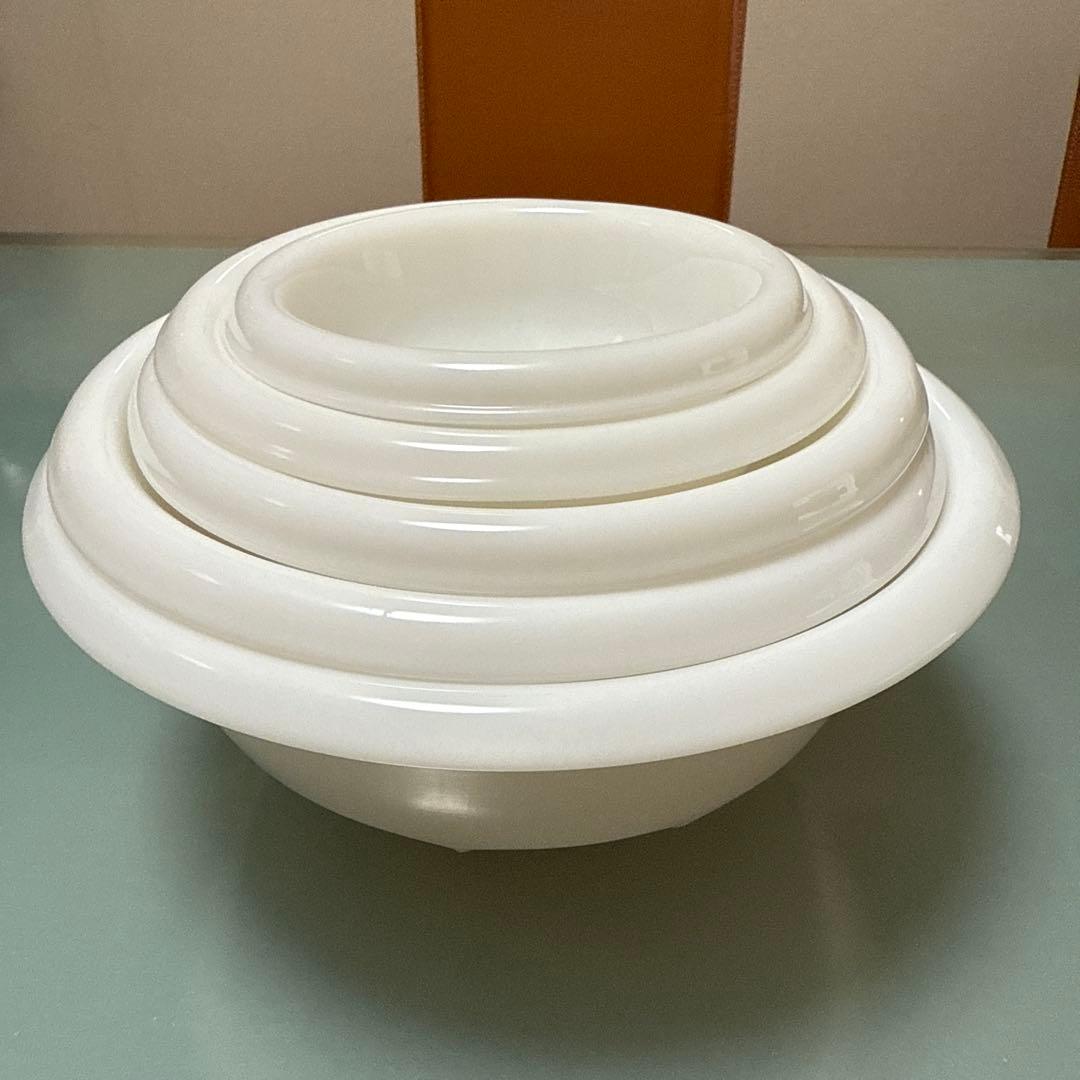 ヘーゼルアトラス　ミルクガラスボウル5個セット