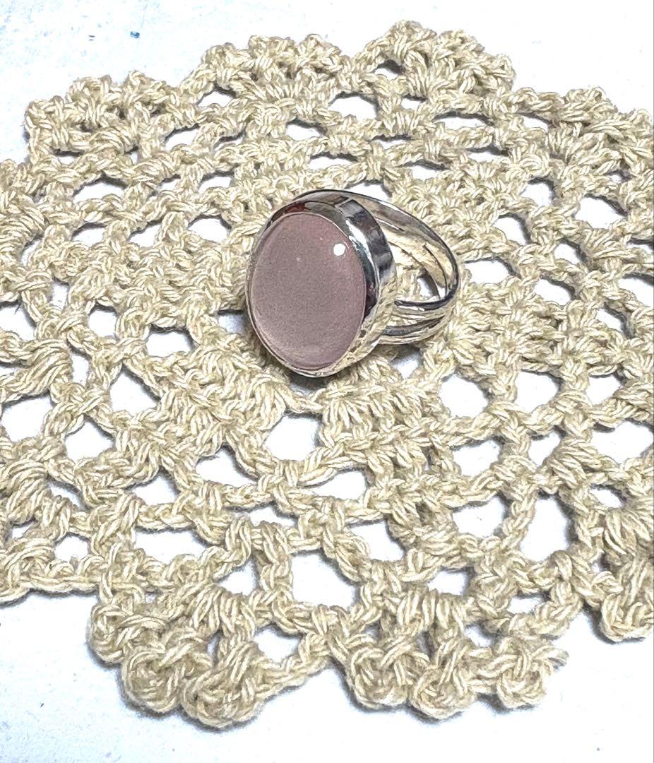 ローズクオーツ　シルバーリング