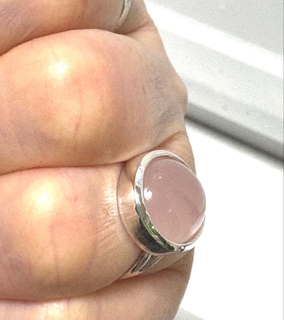 ローズクオーツ　シルバーリング
