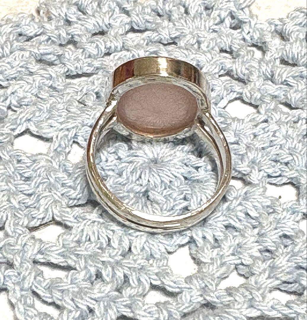 ローズクオーツ　シルバーリング