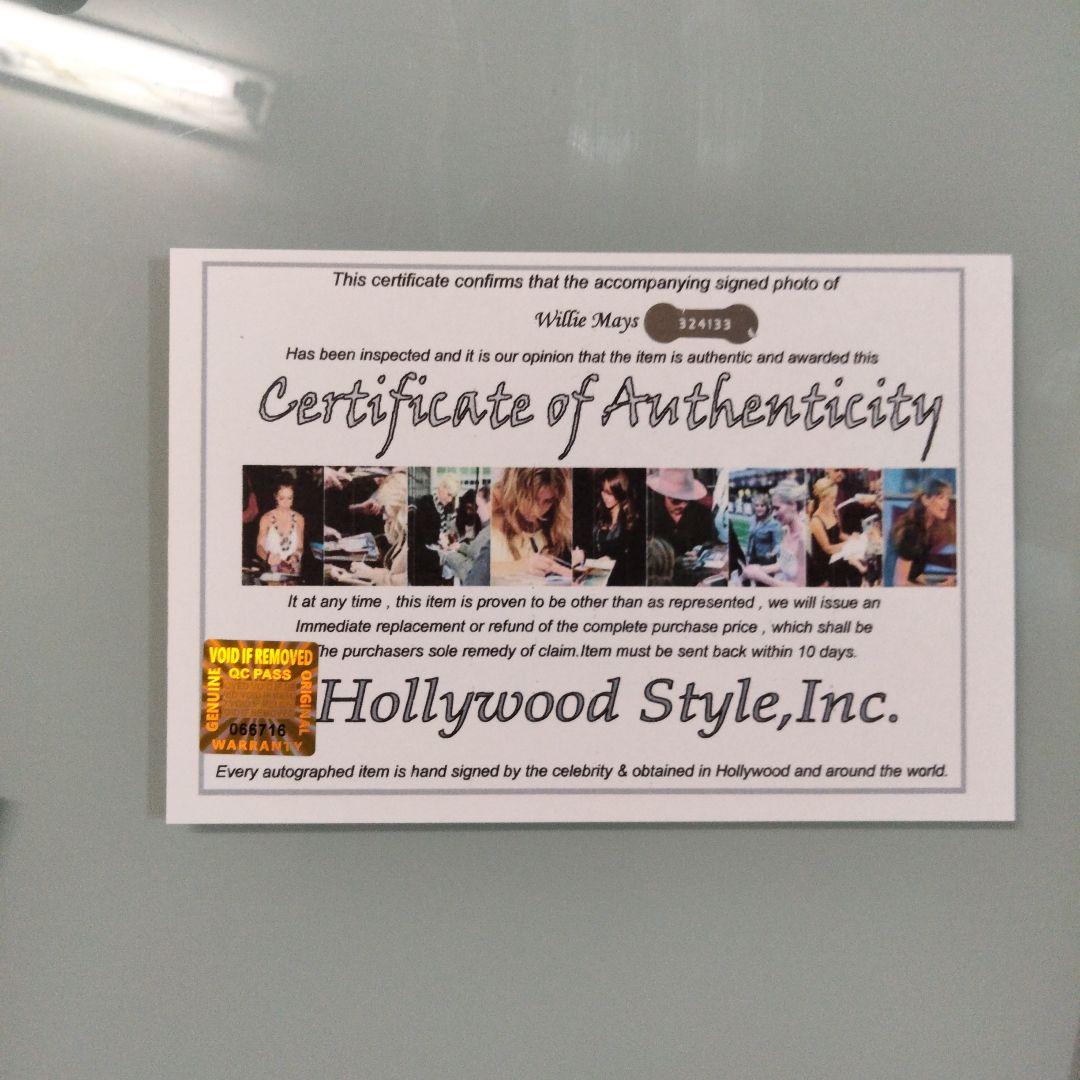 野球の殿堂…ウィリー・メイズ直筆サイン入り超 特大写真…Willie Mays