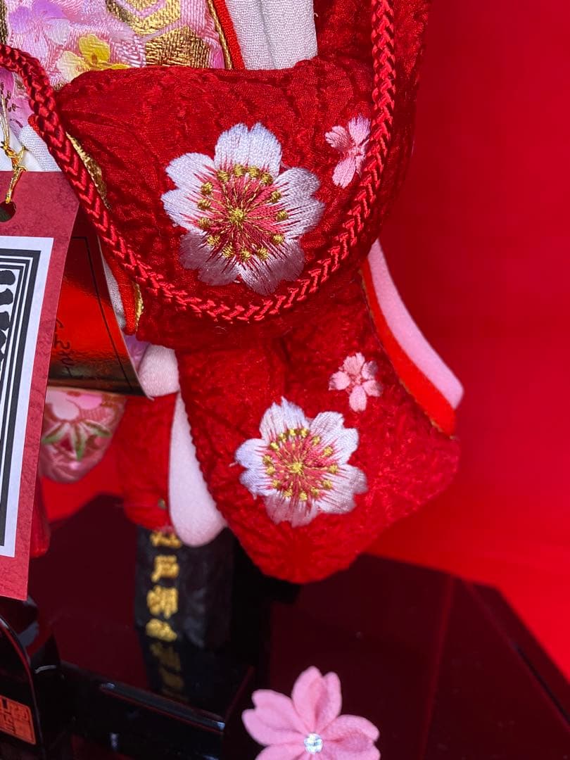 羽子板　六角ガラスケース８号・サイズ間口約３０×奥行約２１×高さ約４０㎝