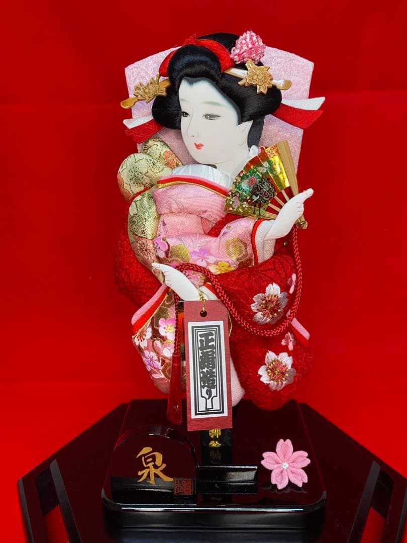 羽子板　六角ガラスケース８号・サイズ間口約３０×奥行約２１×高さ約４０㎝