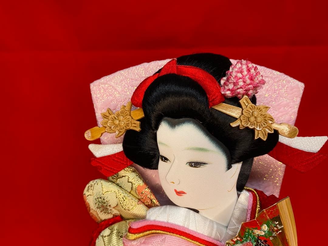 羽子板　六角ガラスケース８号・サイズ間口約３０×奥行約２１×高さ約４０㎝