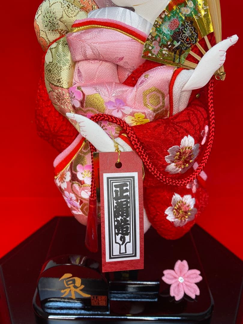 羽子板　六角ガラスケース８号・サイズ間口約３０×奥行約２１×高さ約４０㎝