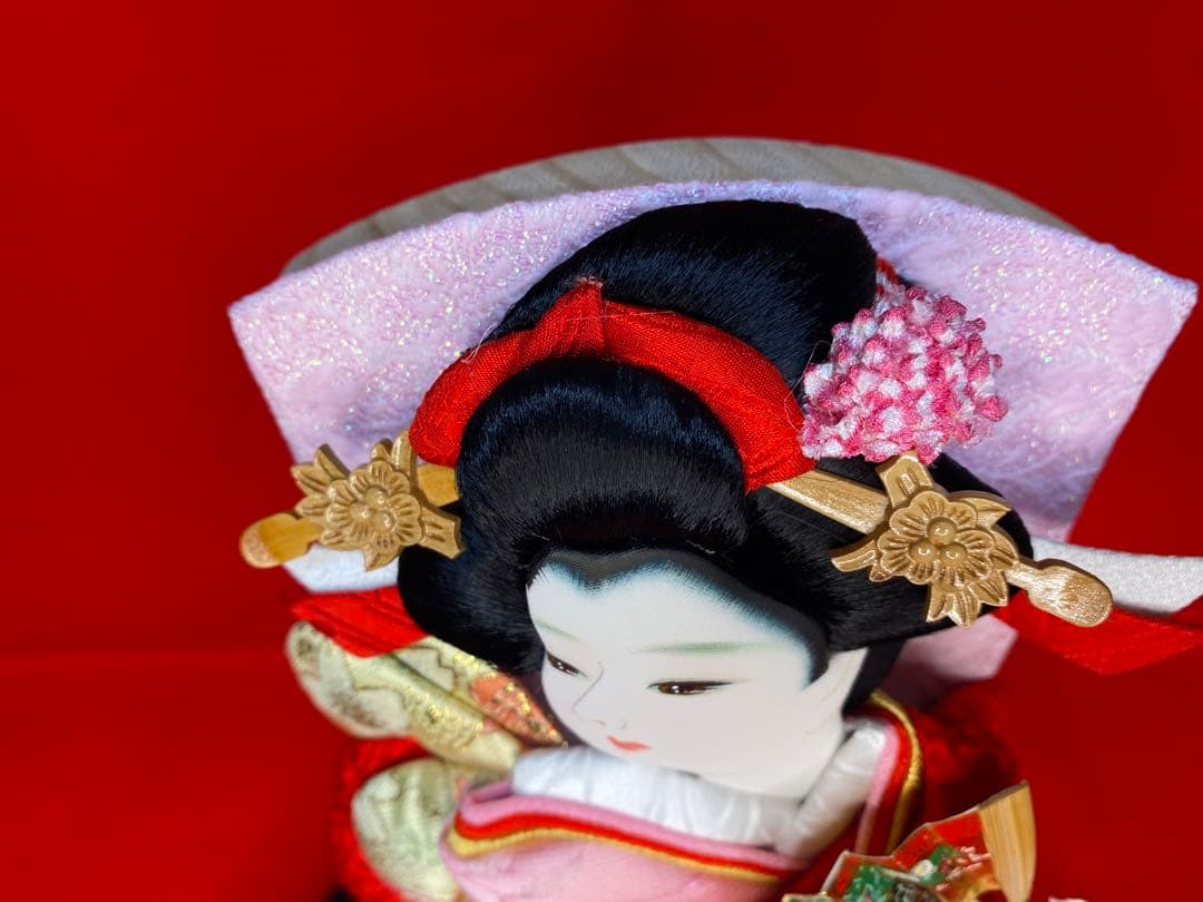 羽子板　六角ガラスケース８号・サイズ間口約３０×奥行約２１×高さ約４０㎝