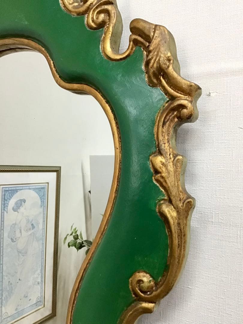 MERU☆管865☆イタリア製☆アンティーク☆壁掛け☆ウォールミラー☆鏡