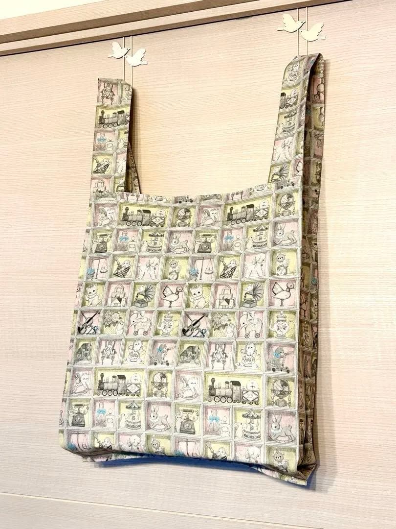 kurotan☆ 22fabric生地使用☆レジ袋型マイバッグ