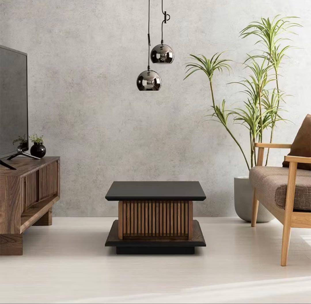 ブラック 幅100cm ローテーブル 引き出し リビングテーブル 収納付き