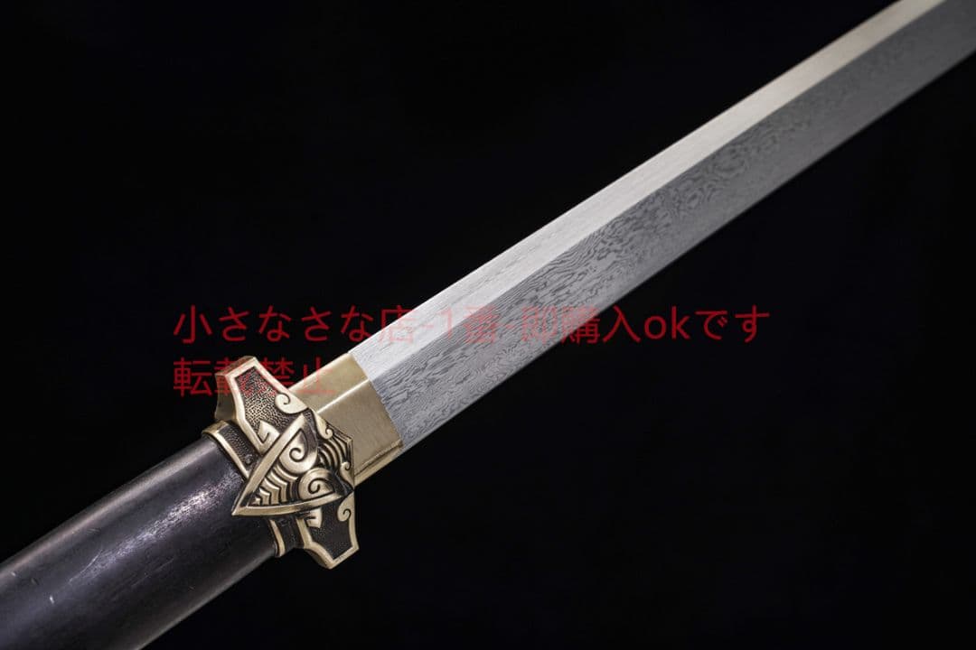 唐横刀百錬文紋鋼 古兵器 武具 刀装具 日本刀 模造刀