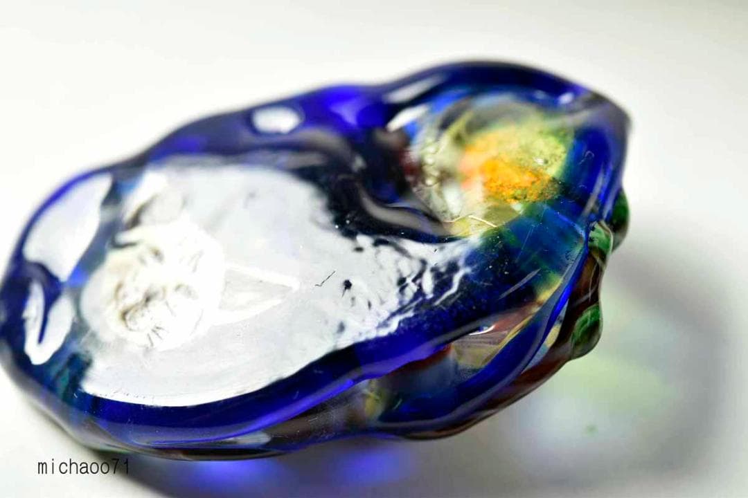 インコ　猫　とんぼ玉 トンボ玉 蜻蛉玉 ペンダントトップ 13466-491