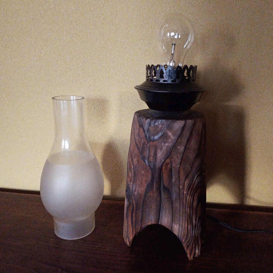 【ヴィンテージ】ランプ 昭和レトロ プリミティブ オイルランタン ガラス