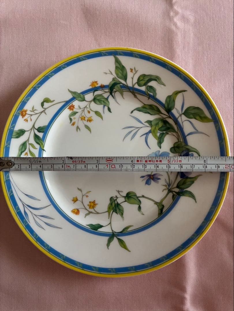 花柄の皿セット 大皿27cm 小皿20cm