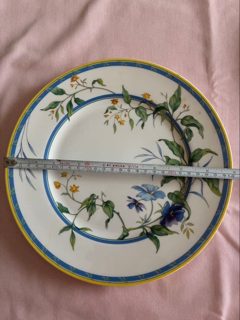 花柄の皿セット 大皿27cm 小皿20cm