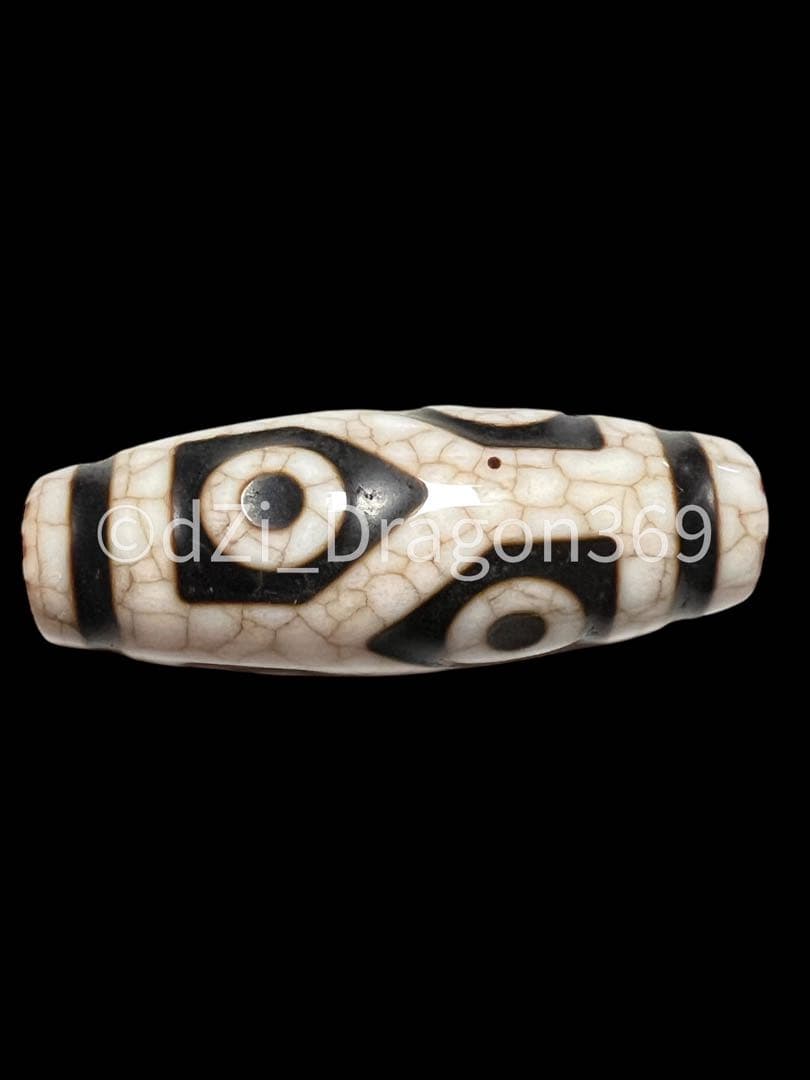 【最高品質!! 一点限り ／ 入手困難】西蔵 玉髄龍紋火供亀甲長寿六眼天珠