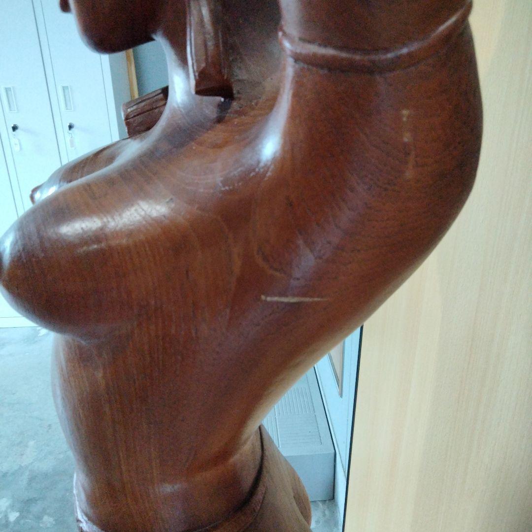 大型　アジアン　エレガント　木彫りの裸婦像　170cm