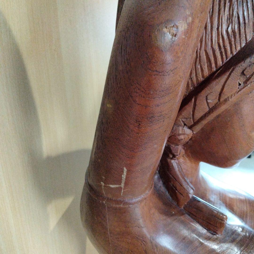 大型　アジアン　エレガント　木彫りの裸婦像　170cm