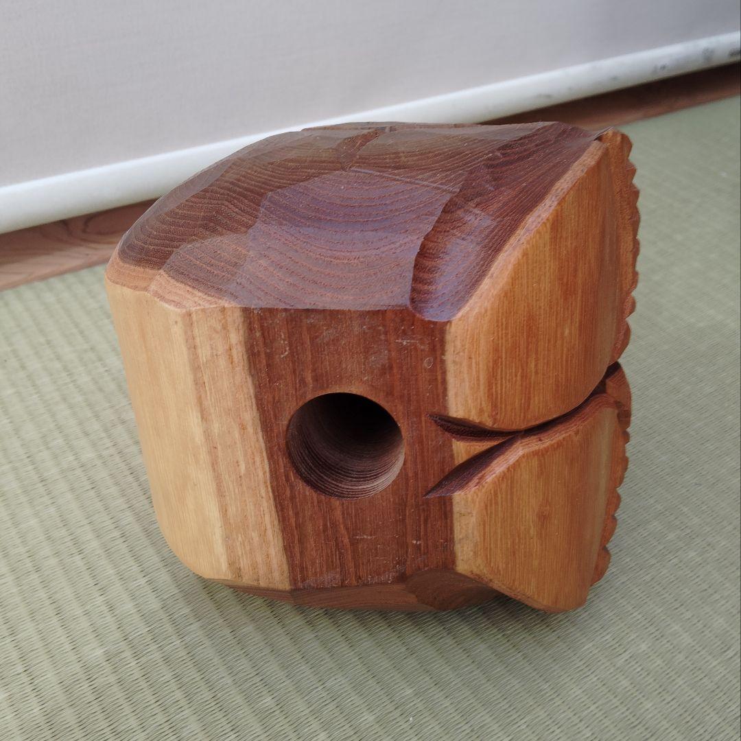 北海道手作り木彫りどんころ熊