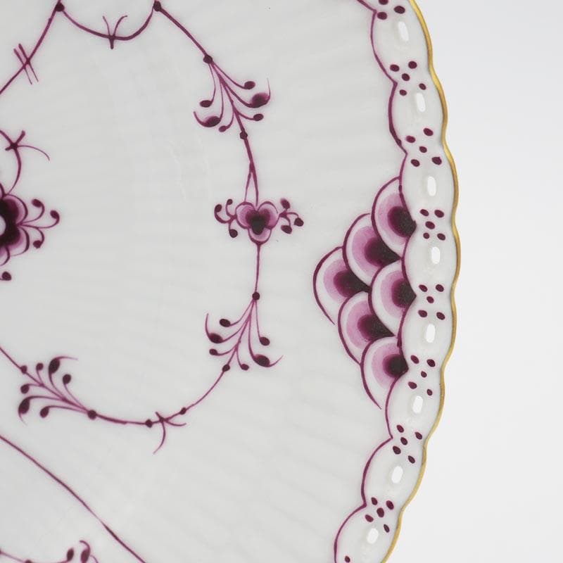 ロイヤルコペンハーゲン バーガンディ フルレース プレート 17.5cm #3