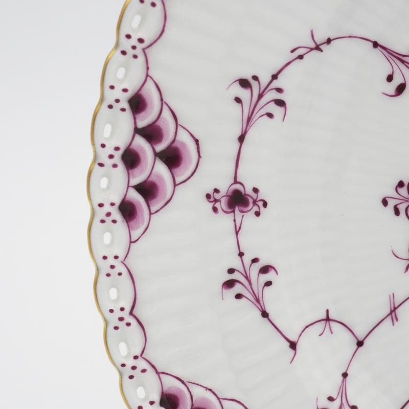 ロイヤルコペンハーゲン バーガンディ フルレース プレート 17.5cm #3