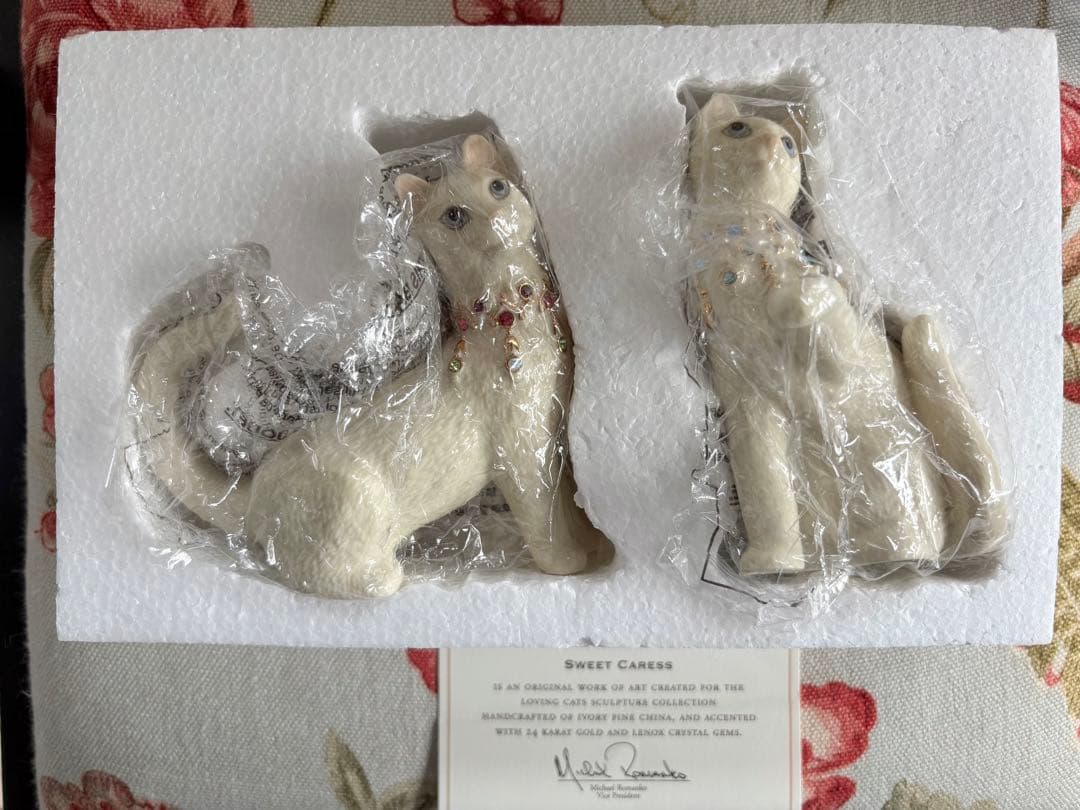 LENOX レノックス　猫 フィギュリン Sweet Caress 箱・証明書付