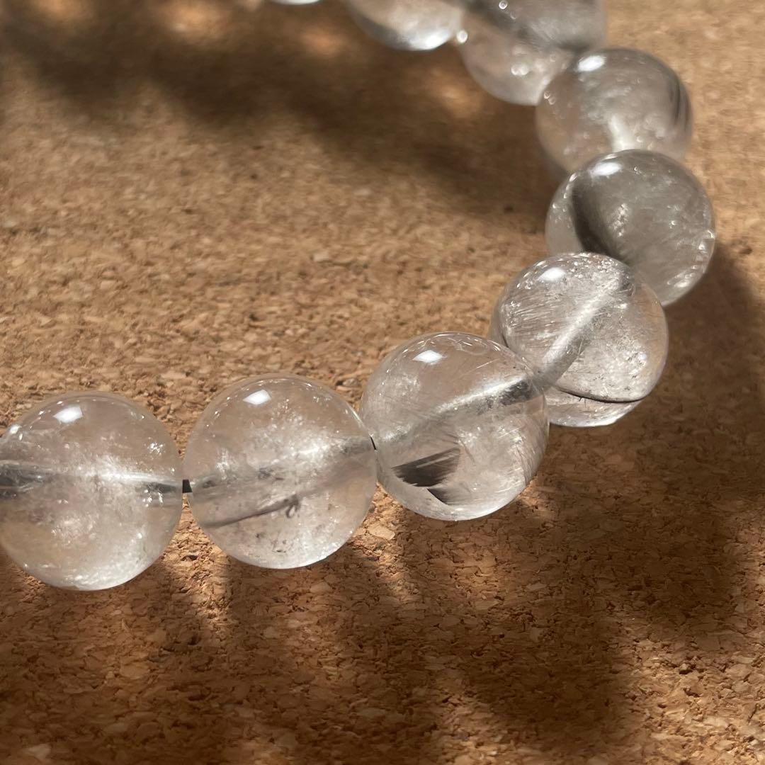 【虹入りあり】プラチナルチルクォーツ ブレス11.5㎜ 17.5㎝ 新春セール中