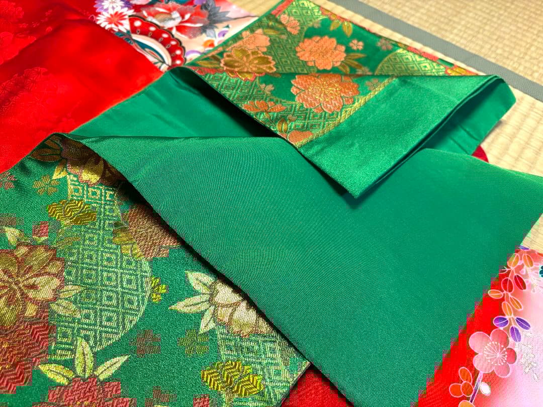 七五三　女児着物襦袢帯3点セット　赤