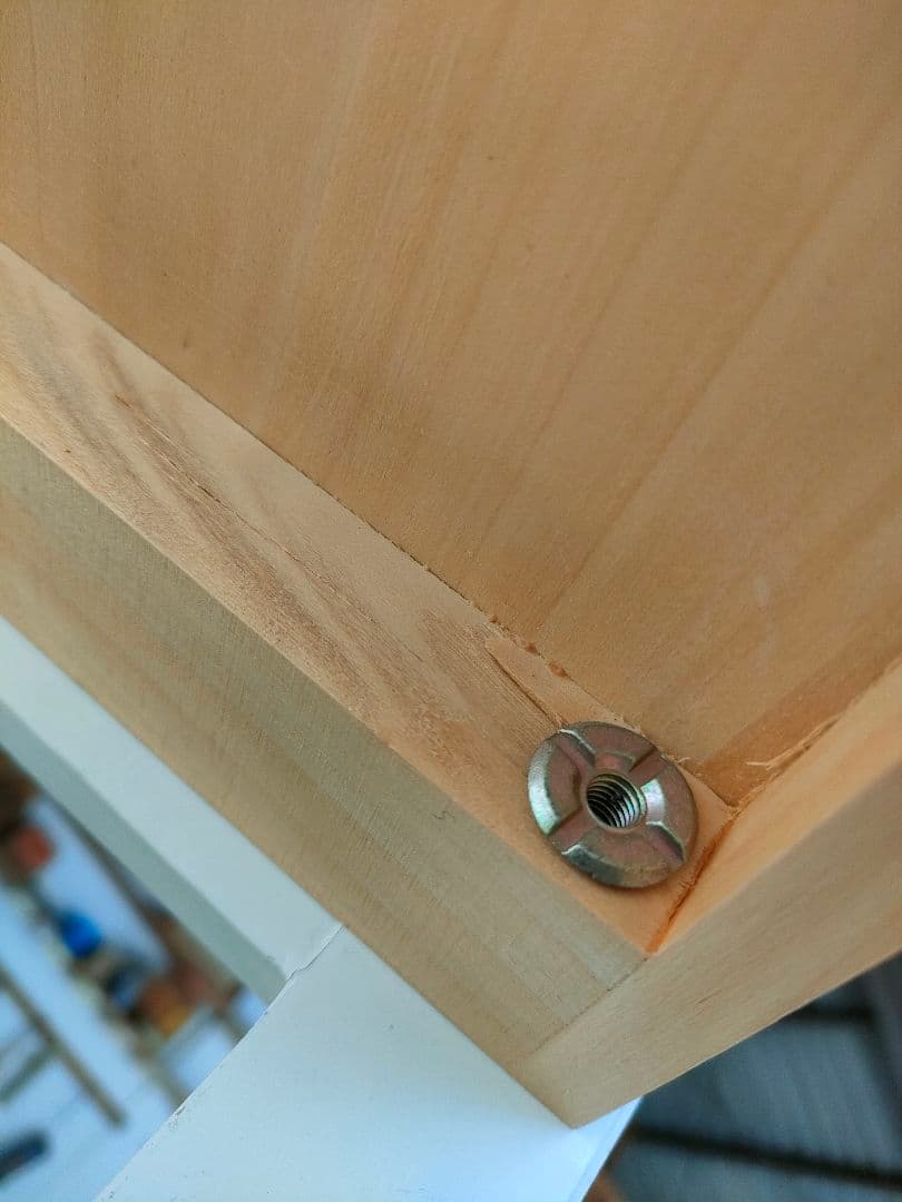 ●木製 組み立て式4段シェルフ無垢材ナチュラル×ホワイト高さ調整可