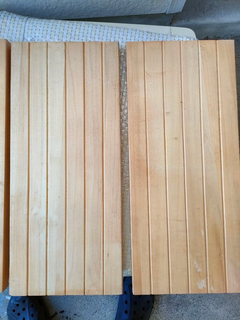 ●木製 組み立て式4段シェルフ無垢材ナチュラル×ホワイト高さ調整可