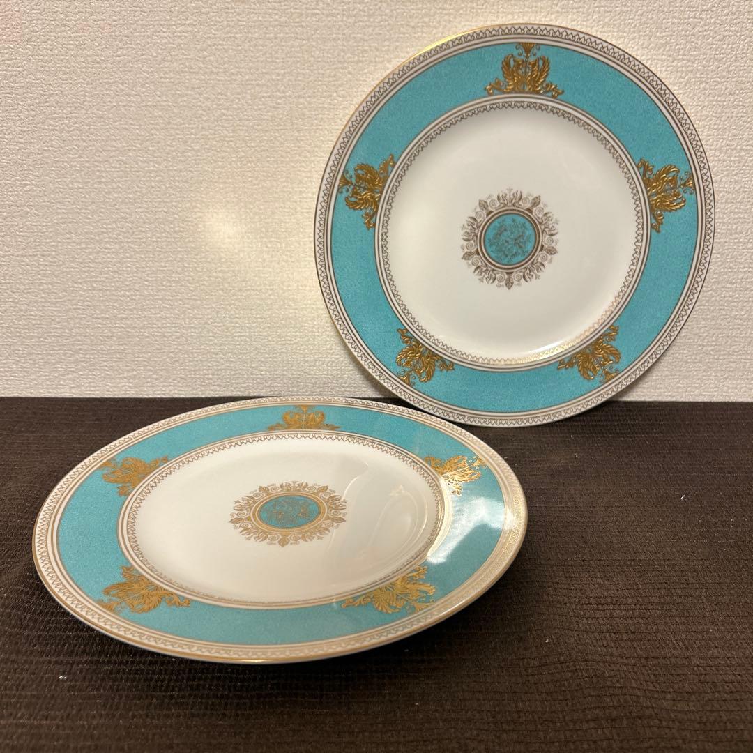 ウェッジウッド　コロンビア　パウダーターコイズ　ディナープレート　27.5cm