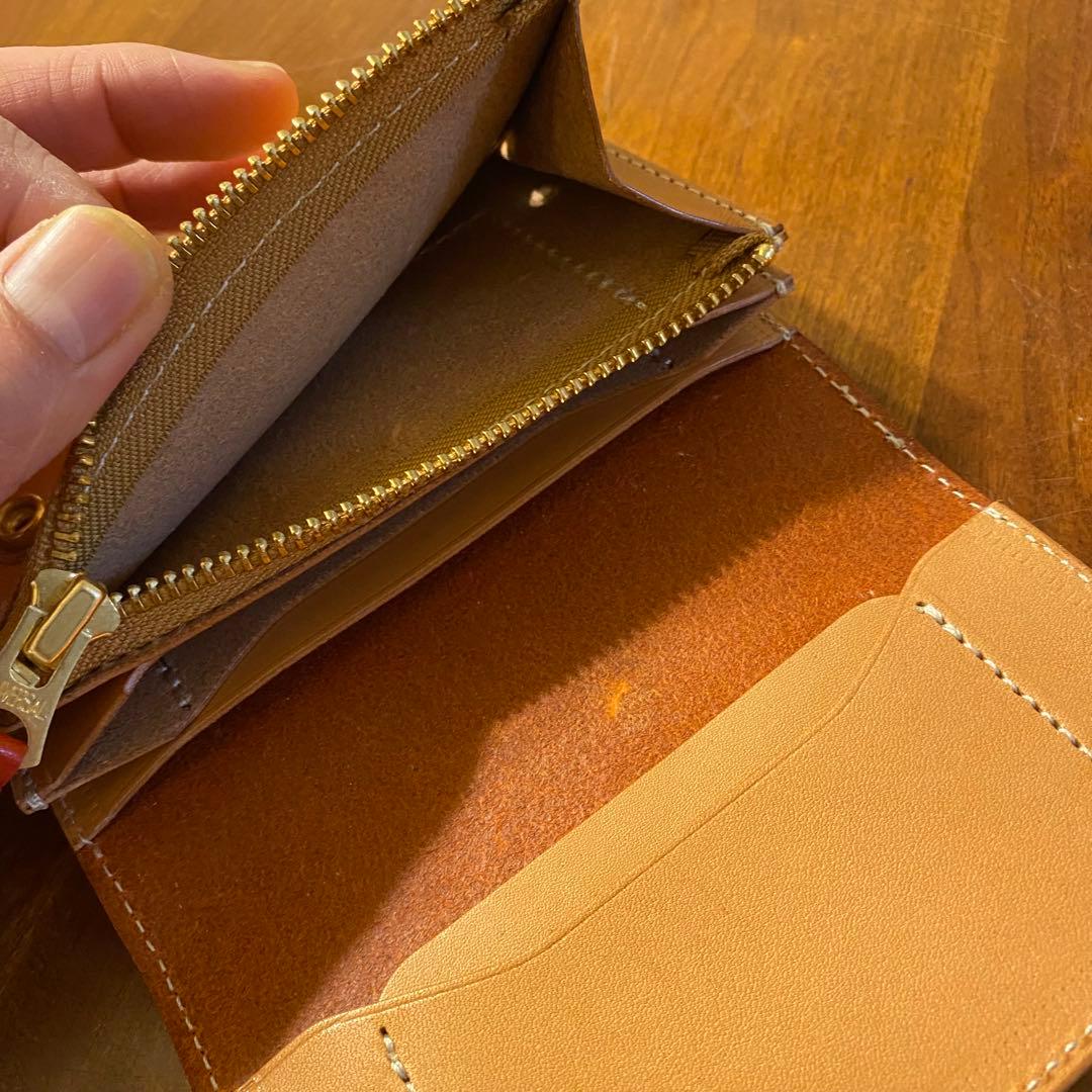 トラッカーウォレット　赤迷彩　ミドル　三層　エルバケーロ