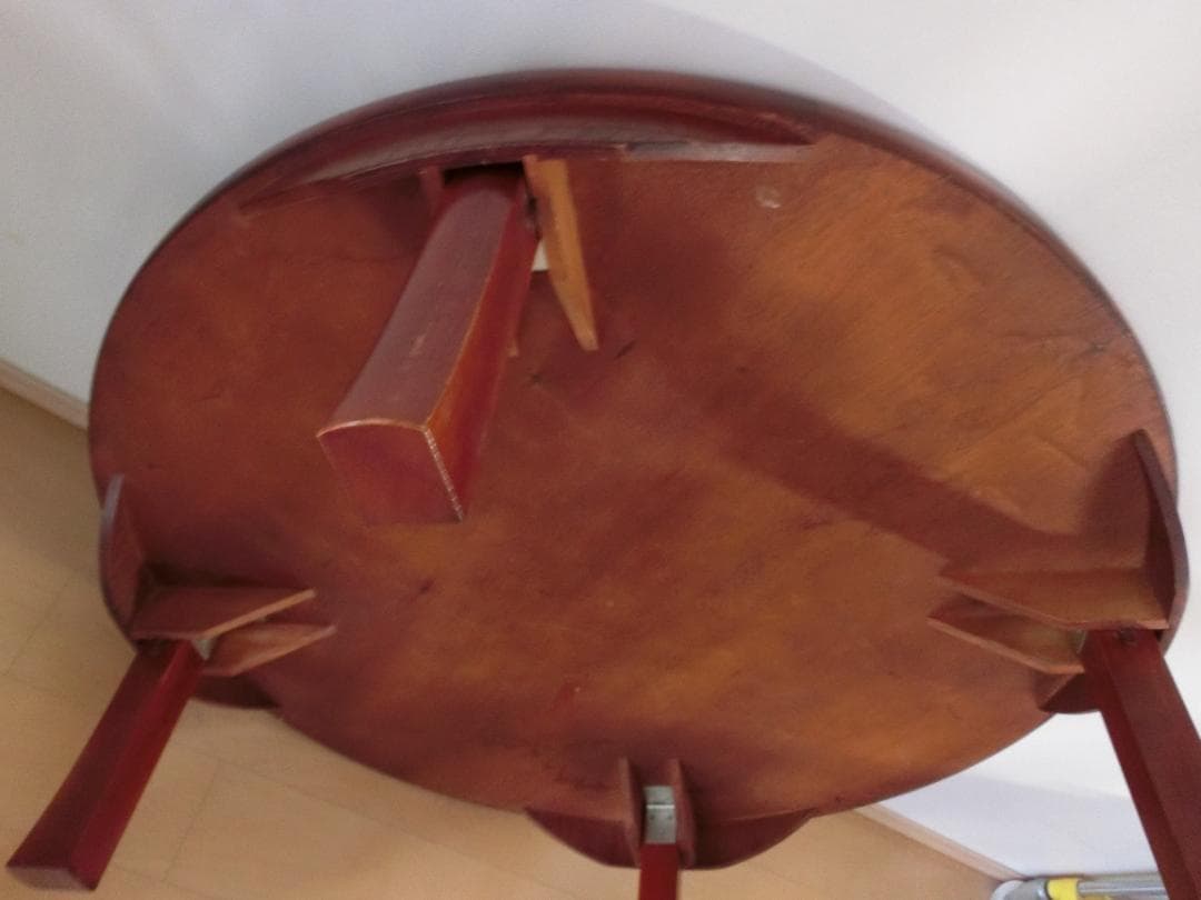 【昭和レトロ】木製ちゃぶ台　特大　折りたたみ