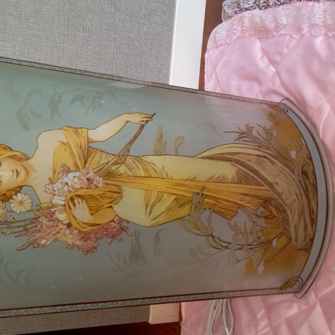 ミュシャ　Mucha　ガラススタンドライト