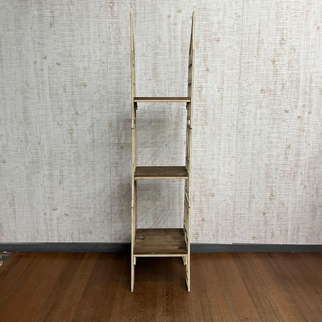 【アンティーク】アイアンフレーム 塔型 3段 プランターラック 鉢置 シャビー