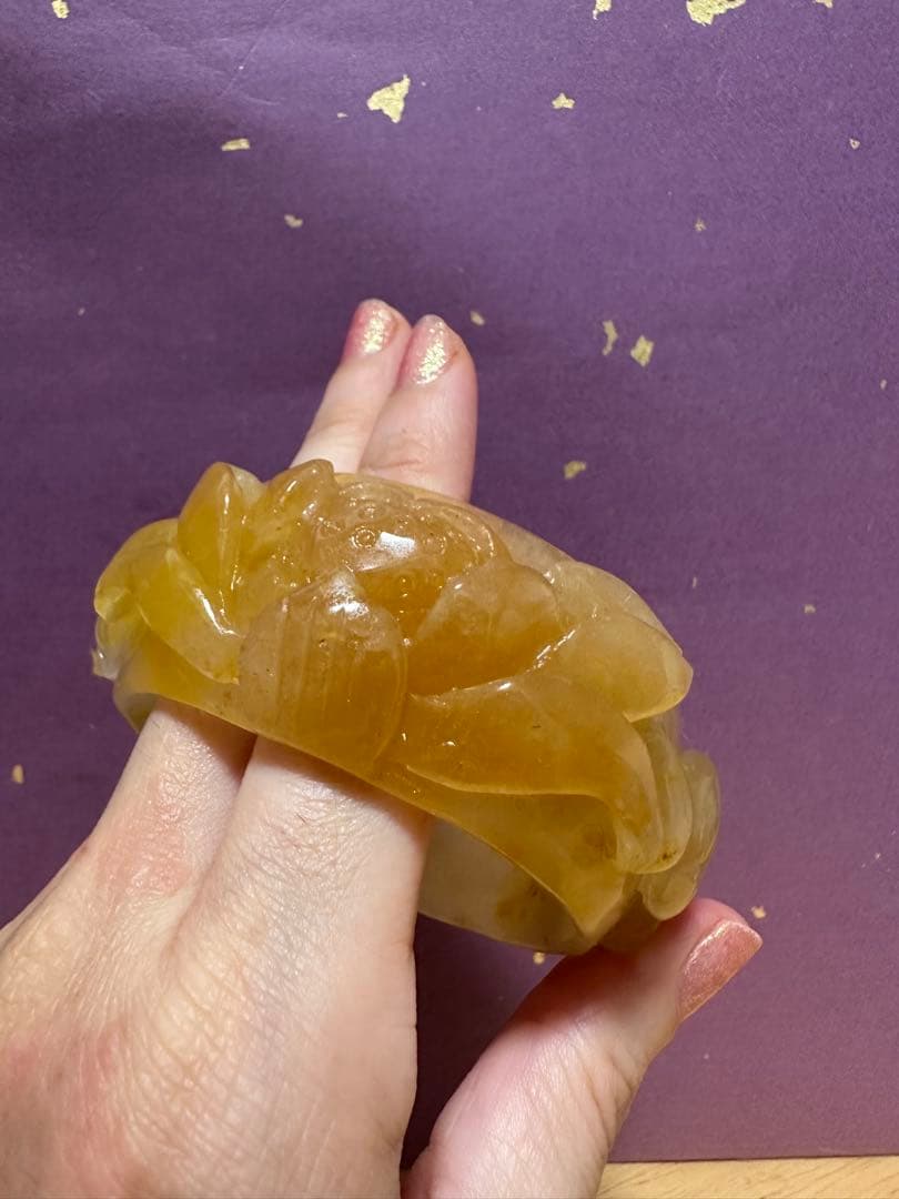 春節祭　魚戯蓮葉間　黄龍玉バングル