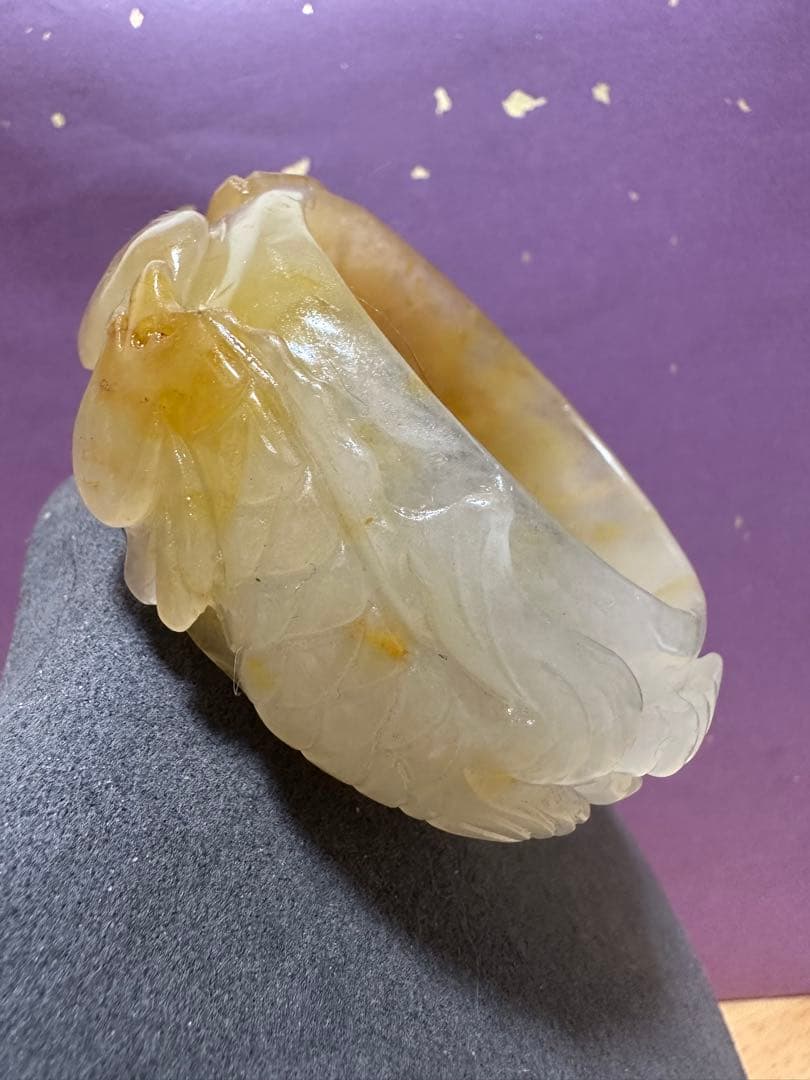 春節祭　魚戯蓮葉間　黄龍玉バングル