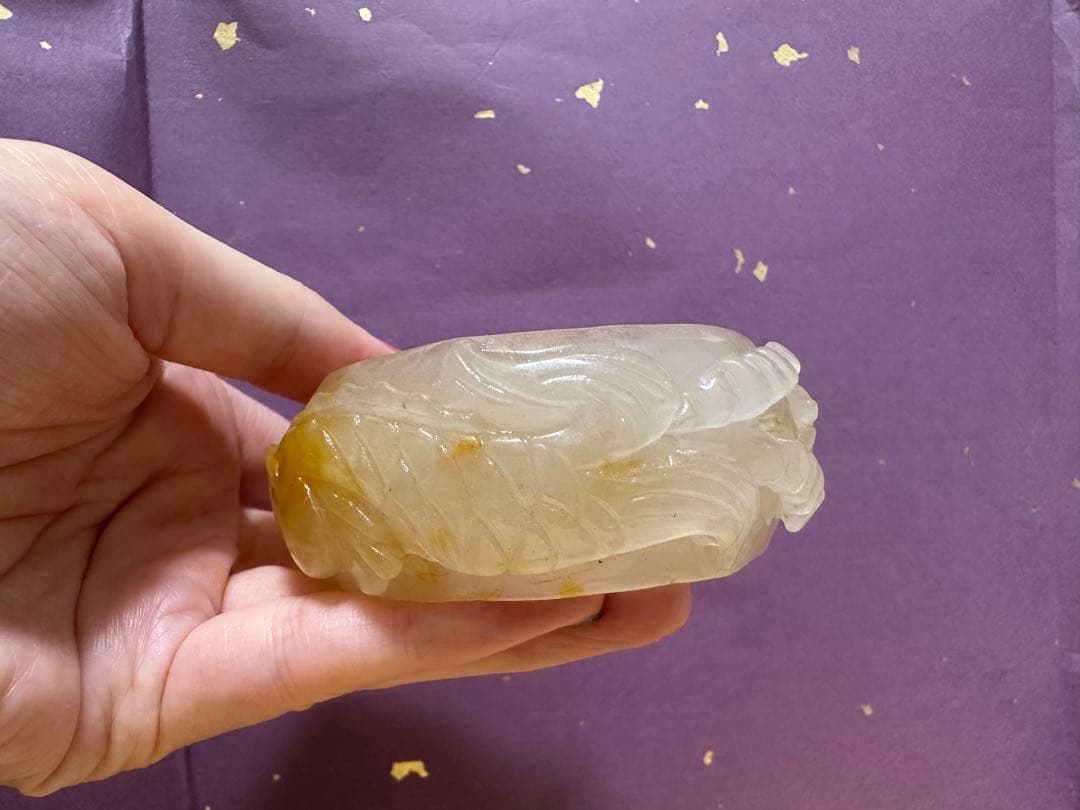 春節祭　魚戯蓮葉間　黄龍玉バングル