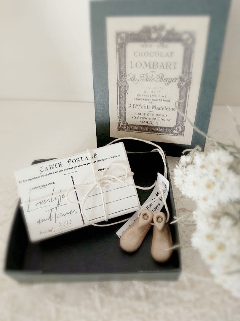 ミニシューモールド＆木製POSTCARDのセット