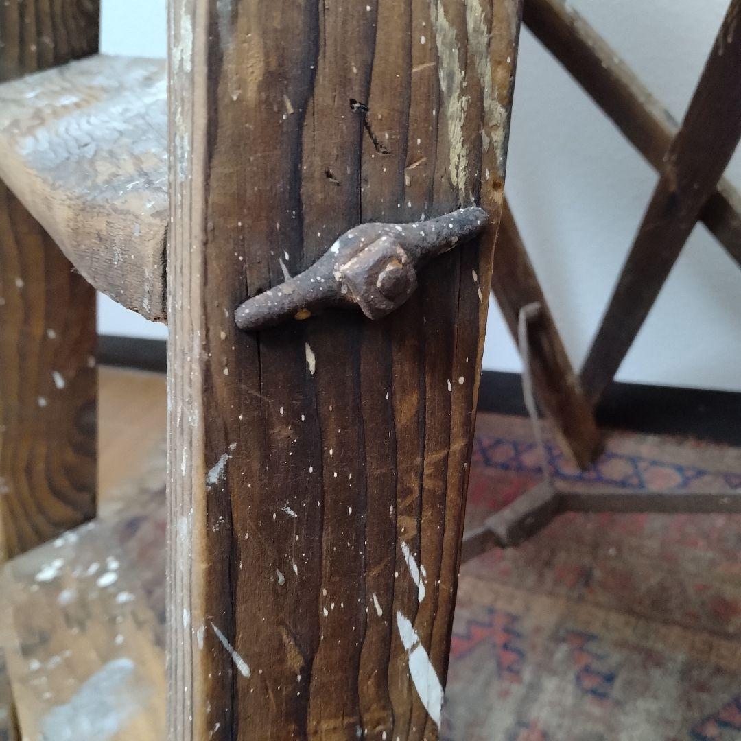 50s vintage ウッドラダー 脚立　木製