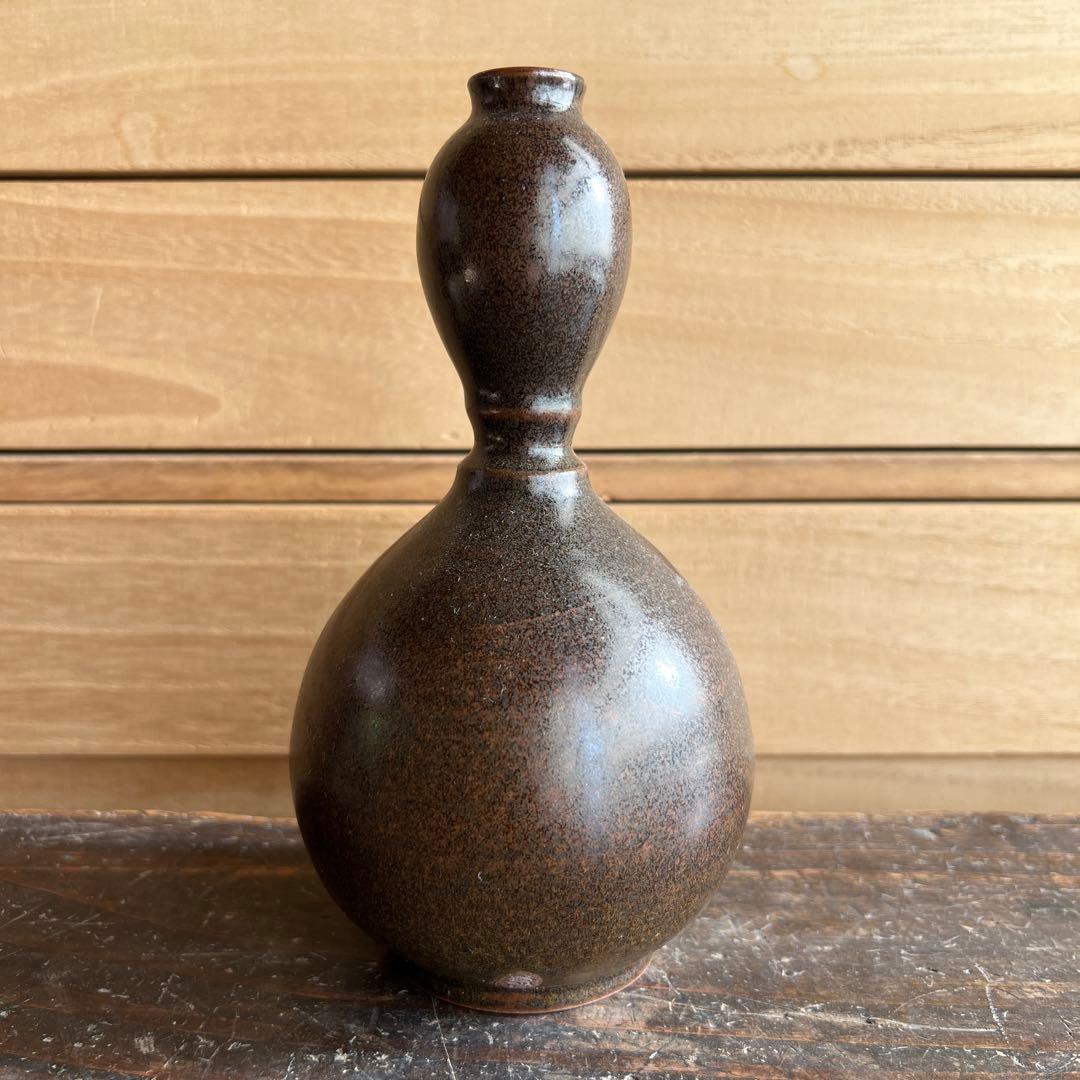 瓢箪 沈壽官窯 黒薩摩瓢花瓶 - メルカリ