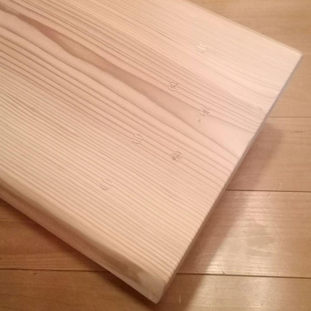 一点物　国産杉一枚板　踏み台　パソコン台　ディスプレー台　極太ハーフログ脚使用