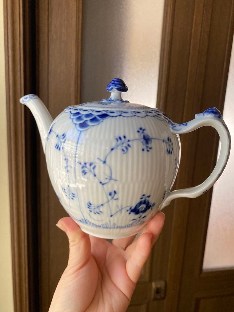 ロイヤルコペンハーゲンブルーフルーテッドハーフレースSet