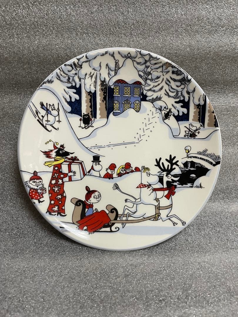 ARABIA ムーミン 19cm クリスマス プレート 1997 未使用 外箱付