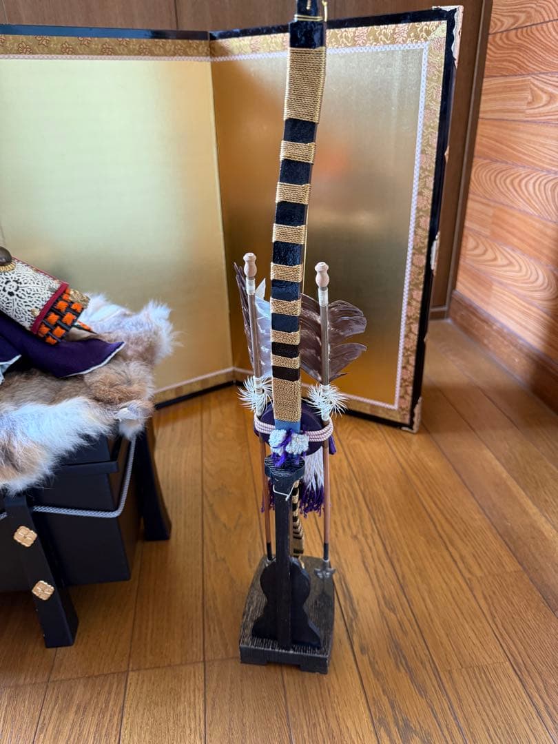 五月人形　兜飾り 金屏風 などセット