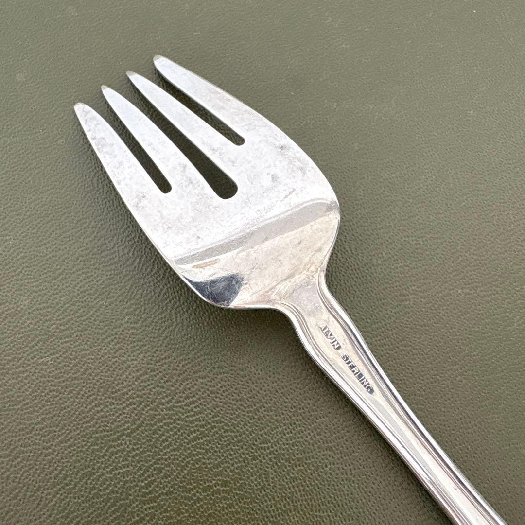 ALVIN STERLINGフォーク　純銀　ビンテージ　シャトーローズ　シルバー
