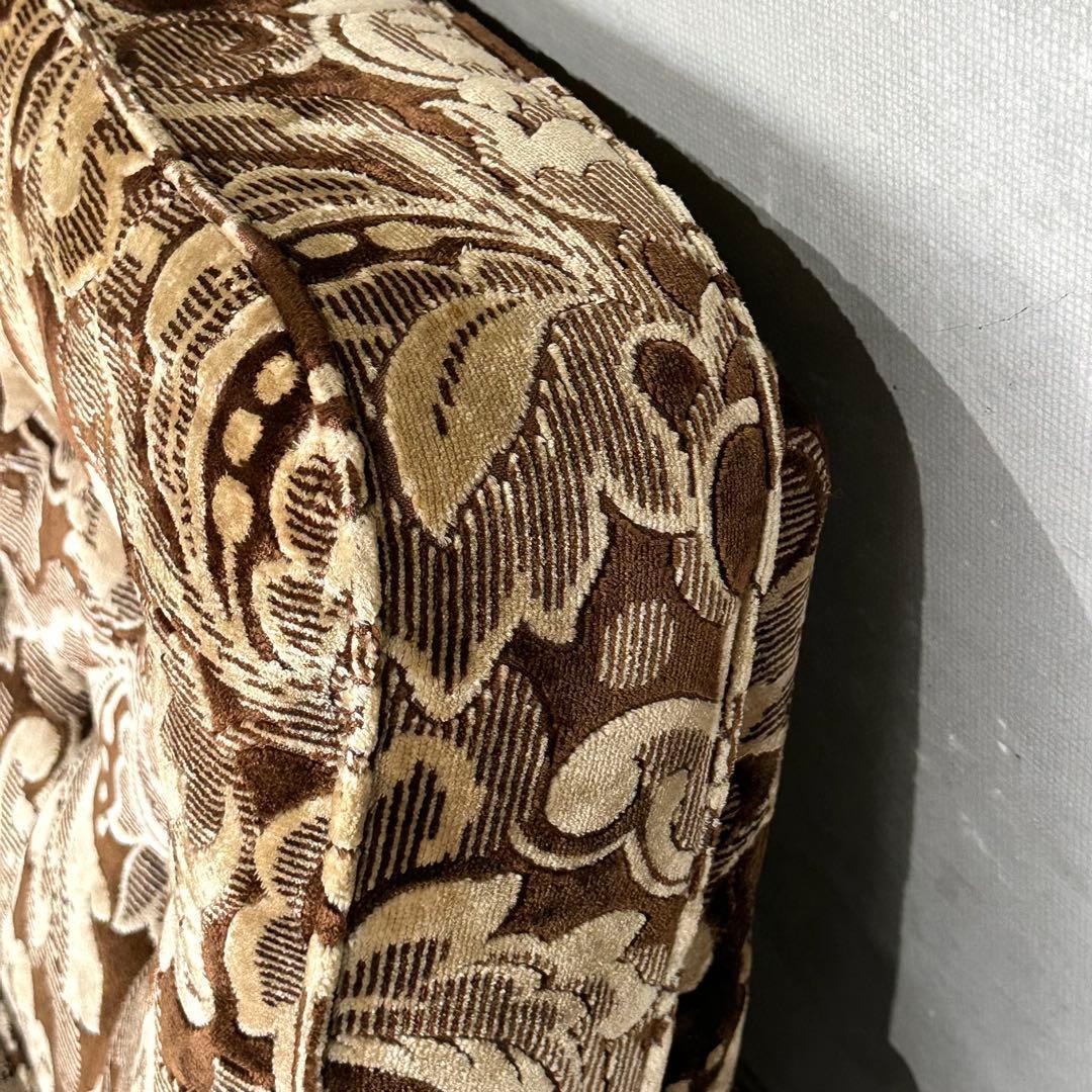 ✿70s✿昭和レトロ ヴィンテージ1人掛けソファ 金華山✕無垢調アーム