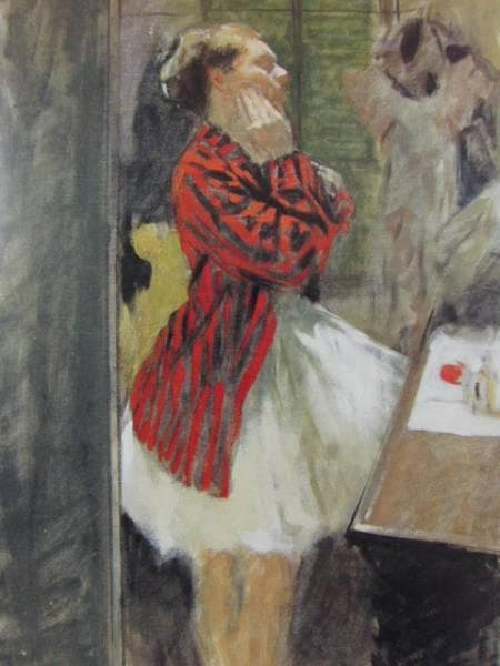 小磯良平、【踊り子】、希少な大判額装用画集より、美品、新品額装付