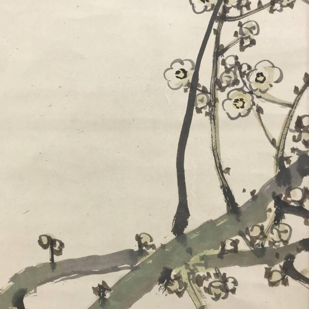 真作/田中頼璋/白梅図/花図/竹梅図/梅花図/早春図/