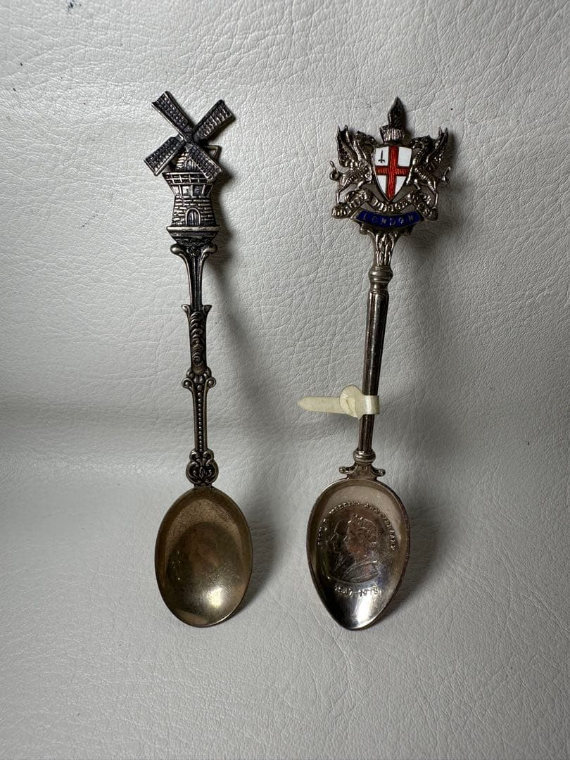 シルバー　ヴィンテージ　スプーン　silver エリザベス女王記念　風車