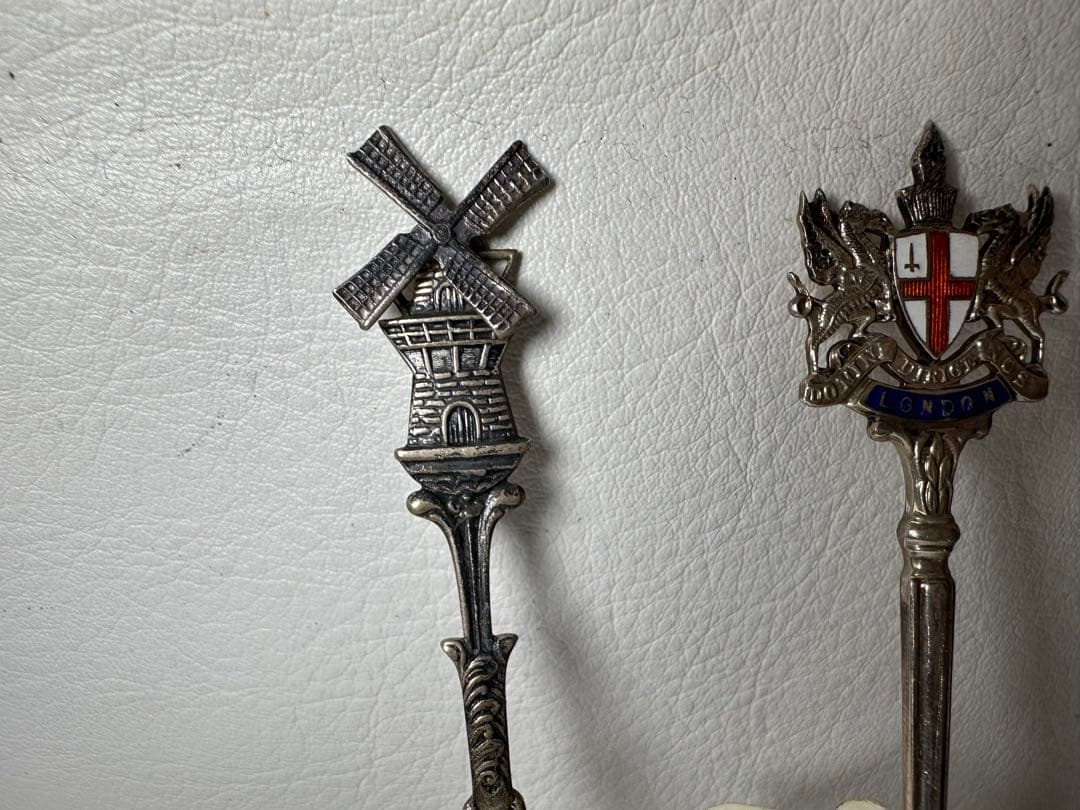 シルバー　ヴィンテージ　スプーン　silver エリザベス女王記念　風車